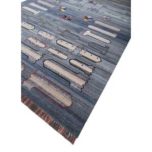 Tapis géométrique bleu Freedom Manchaha en laine et soie de bambou noué à la main pour la décoration de la maison et du salon Les-2004 Jaipur Rugs US - Product Image 2