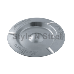 Cenicero de acero inoxidable Cenicero redondo con ranura para cenizas Venta caliente Acero inoxidable clásico - Product Image 1