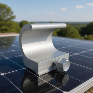 Pince de fixation intermédiaire Sunmodo Silver pour panneaux solaires CLMP-CON-100-S pour l'installation sur toiture et au carport - Product Image 3