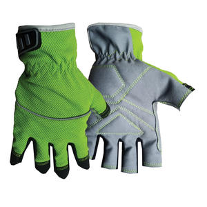 ถุงมือครึ่งนิ้วแบบครึ่งนิ้วถุงมือทำงานทำจากหนังสำหรับผู้ชายและผู้หญิงถุงมือครึ่งนิ้วใช้ในงานอุตสาหกรรมเพื่อความปลอดภัยในการก่อสร้าง - Product Image 2