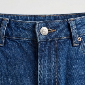 Custom Women Plus Size Straight <b>Wide</b> <b>Leg</b> Denim <b>Cargo</b> Pant Autumn Winter Multi Pocket Stacked Style Washed Premium Trendy Wear - Product Image 4