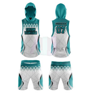 Ensemble de tenue de compression respirante et durable 7v7, comprenant un maillot et un short, fabriqué en polyester 100%, séchage rapide, léger, de haute qualité - Product Image 2