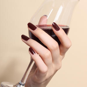 ShineB ColorMe Gel Nail Strips #2 French Bordeaux, Sticker Manicure Art Press On como ser tratado en un salón Best Korea Design - Product Image 4