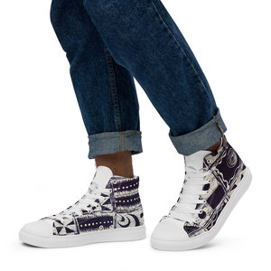 Scarpe da Sneakers alte da uomo in tela Slip-On comode da passeggio sportive per l'estate primavera autunno maglia in gomma EVA traspirante - Product Image 5