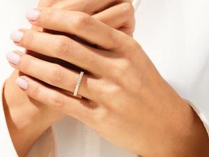 แหวน925สเตอริงเงินสเตอร์ลิงสไตล์ Boho ทำด้วยมือพร้อมพลอยสีขาวโทแพซเครื่องประดับยอดนิยมสำหรับงานแต่งงานของผู้หญิง - Product Image 2