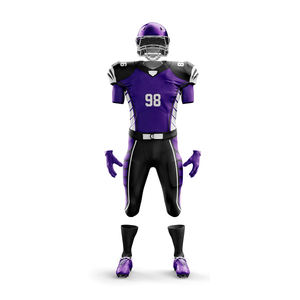 Conjunto de Uniformes de Fútbol Americano Sublimados de Diseño Personalizado, Conjunto de Uniformes de Fútbol Americano de Manga Corta de Alta Calidad - Product Image 2