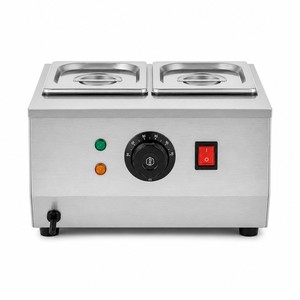 Machine à chocolat fondu électrique professionnelle à double cuve 220V pour café, pâtisserie et fondue - Product Image 1