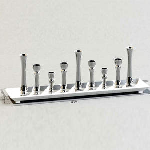 Candelabro Largo de Metal de Aluminio Color Plata Decorativo para el Hogar, Diseño Americano, Portavelas Votivo para Decoración Navideña - Product Image 3