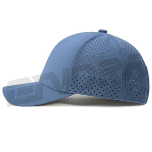 Casquette snapback à séchage rapide pour hommes avec maille découpée au laser, tissu respirant, bord incurvé, coupe élégante, design réglable, sport de plein air décontracté - Product Image 3