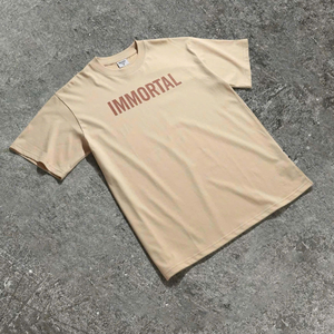 เสื้อยืดผ้าฝ้าย100% ออกแบบได้ตามต้องการเสื้อยืดสำหรับยิมของผู้ชายทรงโอเวอร์ไซส์พิมพ์ลายบนหน้าจอแบบสปอร์ต - Product Image 2