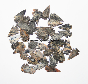 Pointe de flèche en agate naturelle sculptée à la main, authentique jaspe fantaisie de 1 à 1,5 pouce, sculpture artisanale de haute qualité, cristaux Amayra du Gujarat - Product Image 3