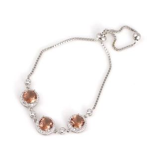 925 Sterling <b>Silver</b> Triple Halo <b>Bracelet</b> with Round Zultanite Crystal Stone Luxury Crystal <b>Bracelets</b> & <b>Bangles</b> - Product Image 1