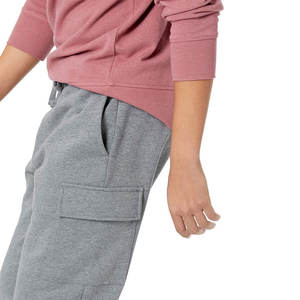 Pantalon de jogging décontracté pour homme 100 % coton, taille élastique, logo personnalisable, couleur unie, molleton épais, teint uni, haute qualité - Product Image 3