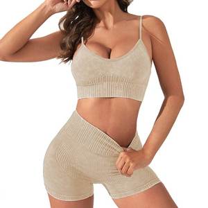 Workout Sets for Women, Women Activewear Active Seamless <b>Tie</b> Dye Fitness Yoga Set High <b>Waist</b> Lifting Shorts - Product Image 1