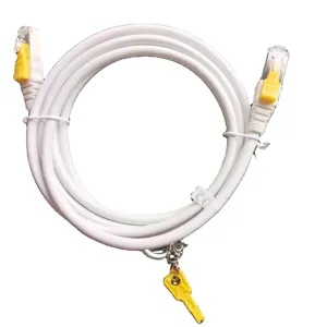 High performance lockable security patch cable ethernet cable lock