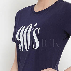 2025 nuevo estilo de mujer, camiseta de manga corta personalizable ecológica, cuello redondo, Material suave transpirable de secado rápido para verano - Product Image 5