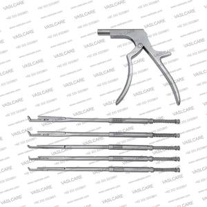 Juego de pinzas giratorias Interlaminar Kerrison, instrumentos ortopédicos para cirugía de columna vertebral, herramientas neuroquirúrgicas de acero inoxidable de Vaslcare - Product Image 3