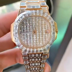 Reloj de diamante cultivado en laboratorio DEF de alta calidad Reloj de diamante estilo Hip Hop de diamante incoloro - Product Image 1