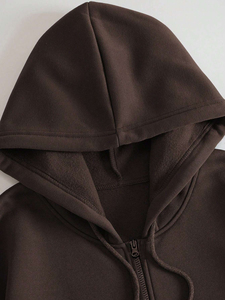 Nuevas Sudaderas con Capucha para Hombre, Color Sólido Personalizado, Ligeras, 100% Algodón, Impermeables, Otoño/Invierno, OEM, con Pedrería, 2026 - Product Image 5