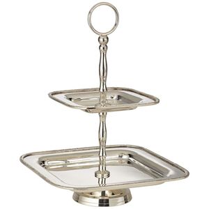 Soporte para Pastel de 2 Niveles de Acero Inoxidable, Ecológico, Apto para Lavavajillas, Precio Bajo, para Ramadán, Navidad, Pudín, Galletas - Product Image 5