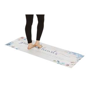 20 X 55 Chic Anti-Fatigue Floral Pattern Memory Foam Kitchen <b>Runner</b> Mat Grateful Hearts Gather PVC <b>Carpet</b> for Standing Use - Product Image 2