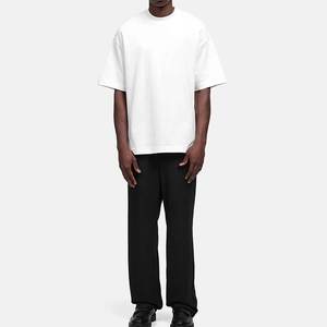 เสื้อยืดผ้าคอตตอนสำหรับผู้ชายสีพื้น100% โลโก้ตามสั่ง - Product Image 3