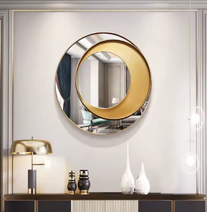 Espejo decorativo montado en la pared de Metal de diseño nórdico Moon para el hogar, Hotel, sala de estar, decoración en hierro a un precio al por mayor más barato - Product Image 1