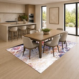 RUGS DEPOT LXDP-0366 Großhandel Mehrfarbiger Neutraler Moderner Abstrakter Digital Bedruckter Maschinenwaschbarer Chenille-Teppich Rutschfest - Product Image 4