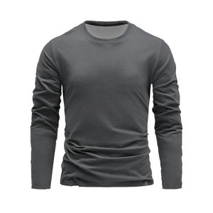 T-shirt décontracté à manches longues et col rond en polyester/coton pour l'extérieur, style streetwear - Product Image 3