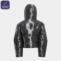 Yufan Custom 2023 Metal Liquid Down Jacket Manteau en duvet technique pour hommes Veste en duvet à capuche