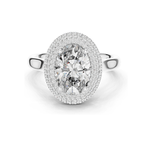 Anillo Halo con Diamante de Laboratorio de 2.496 CT para Mujer, Claridad VVS-VS EF, Oro de 18KT, 14KT, 10KT y Plata 925, Oro Rosa, Amarillo y Blanco - Product Image 3