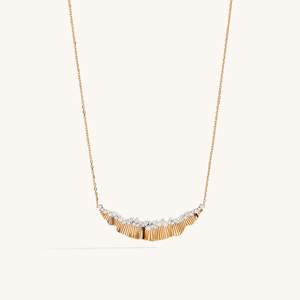 Collar con colgante de diamante geométrico, oro macizo de 18K, engaste de canal, corte brillante redondo, cadena de serpiente, joyería de lujo para mujer - Product Image 1