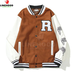 Veste à col montant pour hommes de la meilleure qualité en gros à séchage rapide style Letterman pour l'automne hiver sur mesure - Product Image 1