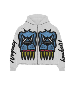 Fabricantes de ropa personalizada Premium Oversize Baggy Serigrafía Sin dobladillo Streetwear Gráfico recortado-Sudadera con capucha - Product Image 4