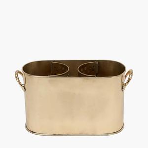 Fournitures pour hôtels et bars seau à glace personnalisé seau en acier inoxydable de luxe couleur or refroidisseur de champagne seau à glace en métal - Product Image 1