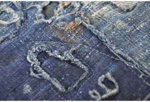 กางเกงยีนส์เดนิมทรงญี่ปุ่นแบบซิลเวดจ์ ดีไซน์ใหม่ล่าสุด คุณภาพสูง สไตล์วินเทจ ลุคทำสีซีดแบบดิสเทรส พร้อมแพทช์ตกแต่ง - Product Image 3