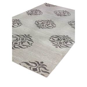 Tapis en laine et jute Indusbar Dwrm-108 gris et noir, tissage plat, motif abstrait rayé, rectangulaire, pour la maison - Product Image 2