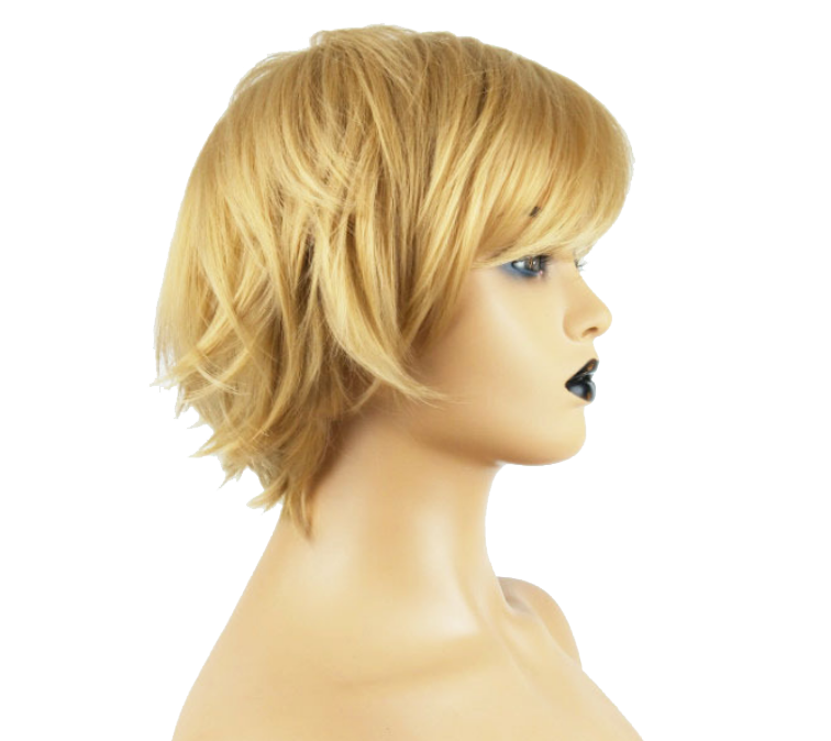 Fluffy Short Blonde Straight Wig - Natural Look Wig display picture 2