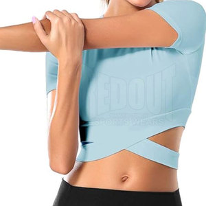 Nueva moda Crop Top camisas logotipo personalizado impresión algodón camisetas mujeres Crop Top camiseta para la venta en línea - Product Image 4