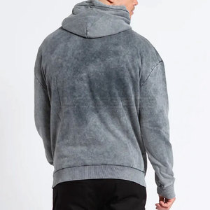 Sudadera con capucha XS de lavado ácido para hombre de la mejor calidad, estampado de logotipo personalizable, temporada de invierno sólida, cuello térmico ligero con capucha - Product Image 2