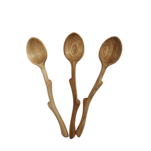 Petits ustensiles de cuisine et de table en bois personnalisables Petite cuillère en bois naturel avec forme de couleur de taille personnalisée - Product Image 5