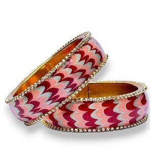 Bracelet Artful Luxury en marbre, motif vague, laiton doré et métal - Product Image 5