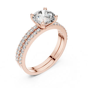 Anillo de Oro Blanco de 14K con Diamante Redondo Cultivado en Laboratorio para Mujer |   Regalo de Aniversario |   Diamante Cultivado Nuevo - Product Image 5