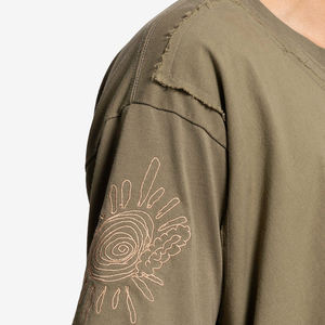 Vente chaude grande taille T-shirt lavé à l'acide 100% coton uni blanc Streetwear tissu tricoté prix de gros - Product Image 4