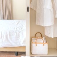 Panier de rangement en bambou naturel tissé à la main, panier organisateur artisanal, fournisseur en gros, rangement écologique pour la maison, sur mesure