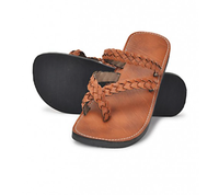 Chaussures habillées unisexes avec anneau d'orteil tressé marocain Sandales d'été faites à la main avec semelle intérieure en cuir véritable OEM disponible 10 tailles