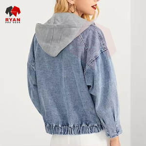 ผู้ผลิตเสื้อแจ็คเก็ตยีนส์ผู้หญิง รับผลิตแบบ OEM ODM เสื้อแจ็คเก็ตยีนส์แฟชั่นลำลองสำหรับผู้หญิง ขายส่ง - Product Image 4