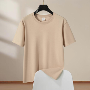 เสื้อยืดผ้าฝ้าย100% สำหรับผู้ชายมีหลายสีเสื้อยืดธรรมดาแบรนด์ตามสั่ง - Product Image 5