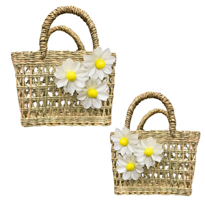 Sac à main en herbe de mer fait à la main tissé à la main et personnalisé Vietnam Seagrass Designs artisanaux Paniers cadeaux Saint Valentin - Product Image 1