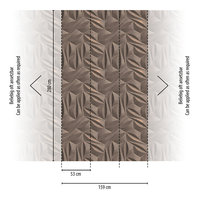 Murale murale en vinyle non tissé 3D gris bronze Allemagne 1,59x2,80m pour chambre et hôpital